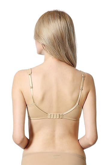 Van Heusen Women’s Shaper Bra – Cotton Easy-Set Lycra, Anti-Bacterial, Wireless, Non-Padded, Encircled Side Panel (11004, Skin, 40D)